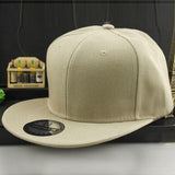 Adjustable Men Baseball Cap Solid Hip-Hop Snapback Flat Hat Visor