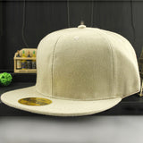 Adjustable Men Baseball Cap Solid Hip-Hop Snapback Flat Hat Visor