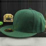 Adjustable Men Baseball Cap Solid Hip-Hop Snapback Flat Hat Visor