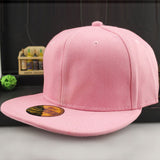 Adjustable Men Baseball Cap Solid Hip-Hop Snapback Flat Hat Visor