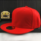 Adjustable Men Baseball Cap Solid Hip-Hop Snapback Flat Hat Visor