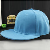 Adjustable Men Baseball Cap Solid Hip-Hop Snapback Flat Hat Visor