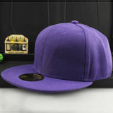 Adjustable Men Baseball Cap Solid Hip-Hop Snapback Flat Hat Visor