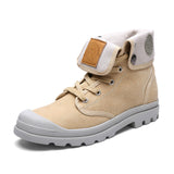 KLYWOO High Top Lace-Up Casual Ankle Boots