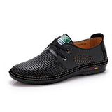 Genuine Leather Chaussure Homme Net Surface Loafers