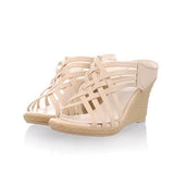 MORAZORA Gladiator High Heels Wedges