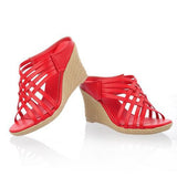 MORAZORA Gladiator High Heels Wedges