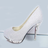 Bridal Evening Party Crystal Red Bottom High Heels
