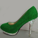 Bridal Evening Party Crystal Red Bottom High Heels