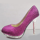 Bridal Evening Party Crystal Red Bottom High Heels