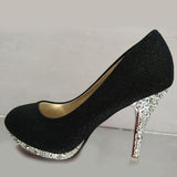 Bridal Evening Party Crystal Red Bottom High Heels