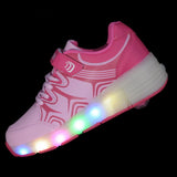 Jazzy Junior Girls/Boys LED Light  Roller Skate Shoes