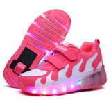 Jazzy Junior Girls/Boys LED Light  Roller Skate Shoes
