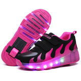 Jazzy Junior Girls/Boys LED Light  Roller Skate Shoes