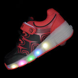 Jazzy Junior Girls/Boys LED Light  Roller Skate Shoes