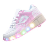 Jazzy Junior Girls/Boys LED Light  Roller Skate Shoes