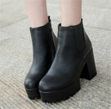 Botas Mujer Boots Square Heel Platforms