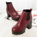 Botas Mujer Boots Square Heel Platforms