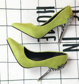 Sexy Metal Heel  Suede Leather