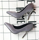 Sexy Metal Heel  Suede Leather
