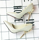 Sexy Metal Heel  Suede Leather
