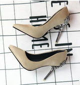 Sexy Metal Heel  Suede Leather