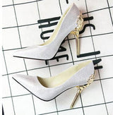 Sexy Metal Heel  Suede Leather