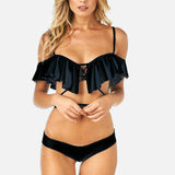Flounce Swimsuit Bikini Set
