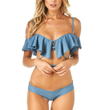 Flounce Swimsuit Bikini Set