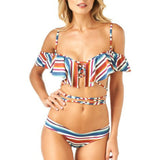 Flounce Swimsuit Bikini Set