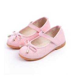 PU Leather Bow Kids Shoes