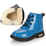 PU Leather  Lace Up Hi-Top Boots