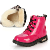 PU Leather  Lace Up Hi-Top Boots
