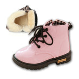 PU Leather  Lace Up Hi-Top Boots