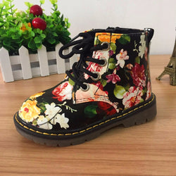 Floral Flower Print Children Boots