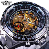 Winner Sport Design Bezel Golden Watch