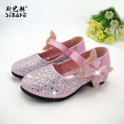 Rhinestone Glitter Leather Shoes