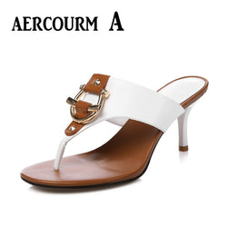 Aercourm Leather Sandals Heels