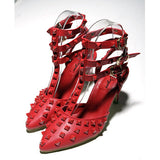 Sexy Rivets High Heels Pointed Toe