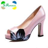 S.Romance Open Toe Heels