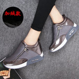 Women Shoes New 2016 Autumn Winter Leather Shoes Woman Breathable Casual Shoes Korean Fashion 3 Color Zapatos Mujer Size 35-40