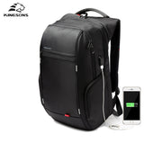 Kingsons 15"17"  Laptop Backpack External USB Charge  Anti-theft Waterproof Bag