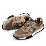 Genuine Leather With Mesh Men Casual Shoes