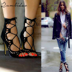Rumbidzo Fashion Women Lace up High Heels