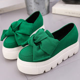 FUJIN Flats Fashion Bow Creepers