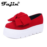 FUJIN Flats Fashion Bow Creepers