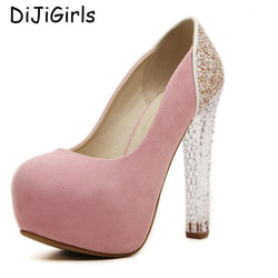 High Heels Crystal Shoes