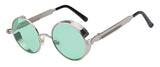 Gothic Steampunk Mens Sunglasses Coating Mirrored Sunglasses
