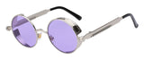 Gothic Steampunk Mens Sunglasses Coating Mirrored Sunglasses