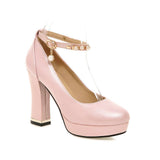 VINLLE 7 Ankle Strap High Heel